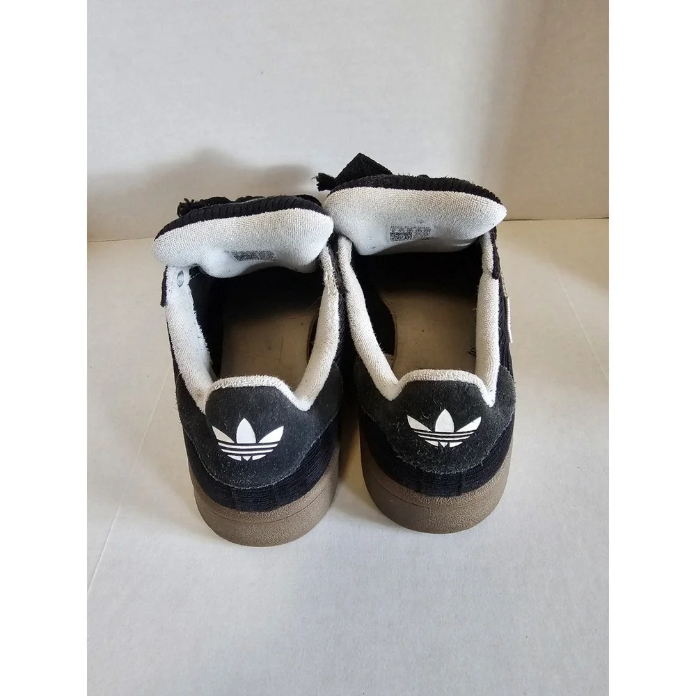 Adidas Campus Black White Gum Sole Sneakers Men's 6 Corduroy Upper - Picture 5 of 8